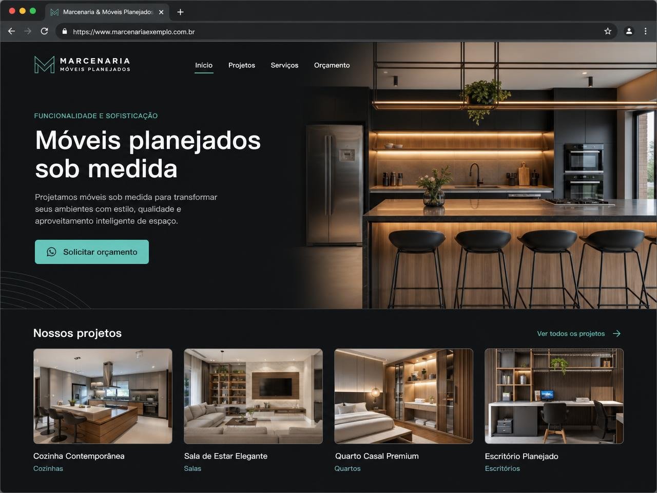Layout de site: ASN Movelaria